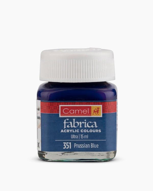 Camel Fabrica Acrylic Colours Individual bottle of Prussian Blue in 15 ml, Ultra range (Pack of 2)