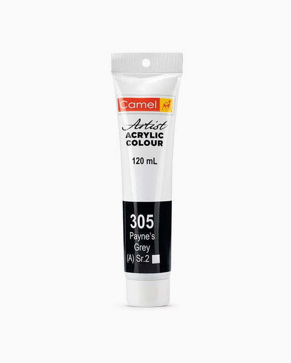 Camel Artist Acrylic Colour Individual tube of Payne's Grey in 120 ml