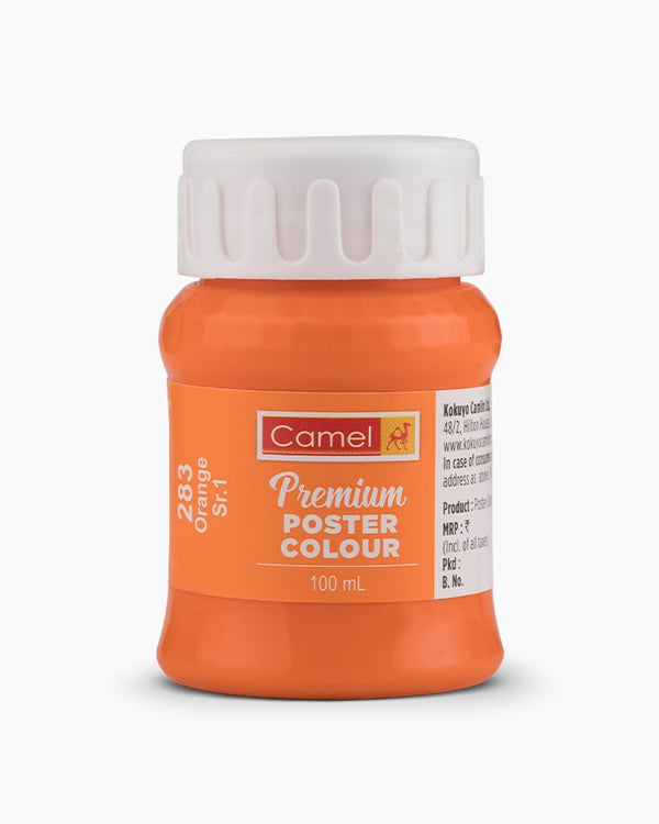 Camel Premium Poster Colour Individual bottle of Orange in 100 ml