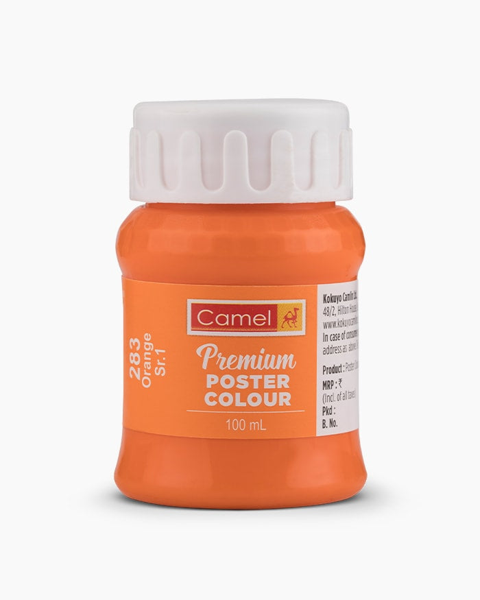 Camel Premium Poster Colour Individual bottle of Orange in 100 ml