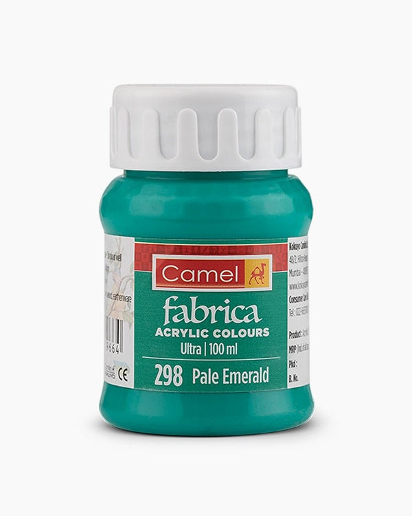 Camel Fabrica Acrylic Colours Individual bottle of Pale Emerald in 100 ml, Ultra range