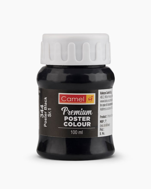 Camel Premium Poster Colour Individual bottle of Poster Black in 100 ml