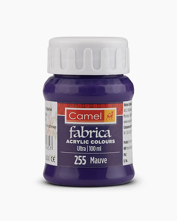 Camel Fabrica Acrylic Colours Individual bottle of Mauve in 100 ml, Ultra range