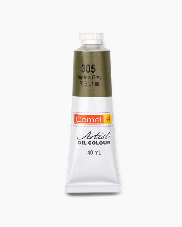 Camel Artist Oil Colour Individual tube of Payne's Grey in 40 ml