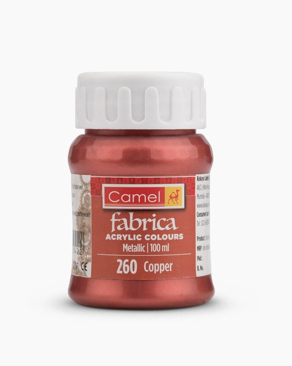 Camel Fabrica Acrylic Colours Individual bottle of Copper in 100 ml, Metallic range