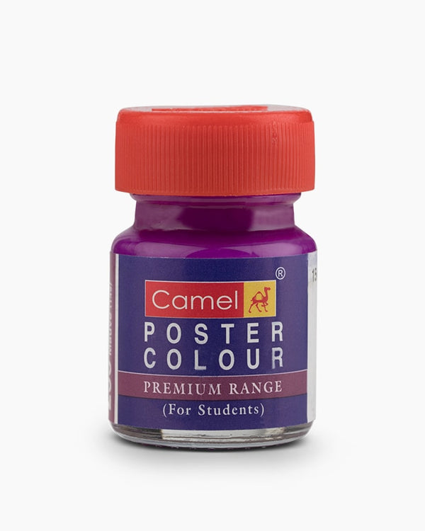 Camel Premium Poster Colour Individual bottle of Mauve in 15 ml (Pack of 2)