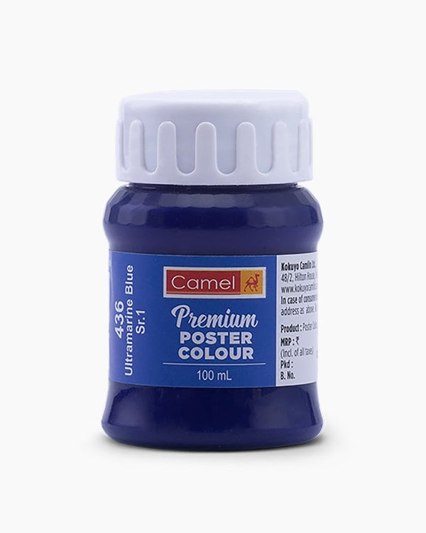 Camel Premium Poster Colour Individual bottle of Ultramarine Blue in 100 ml