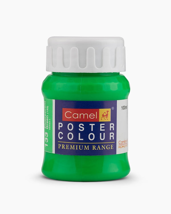 Camel Premium Poster Colour Individual bottle of Fluorescent Green in 100 ml