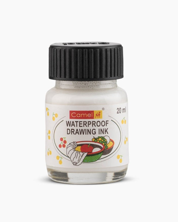 Camel Coloured Drawing Ink Individual bottle of White in 20 ml