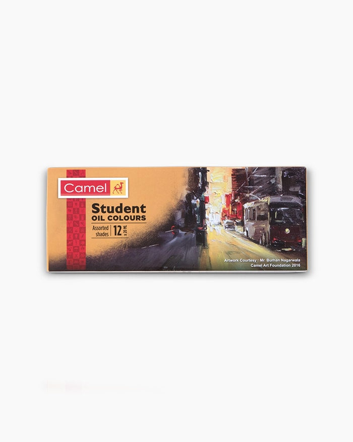 Camel Student Oil Color Box - 20ml Tubes, 12 Shades