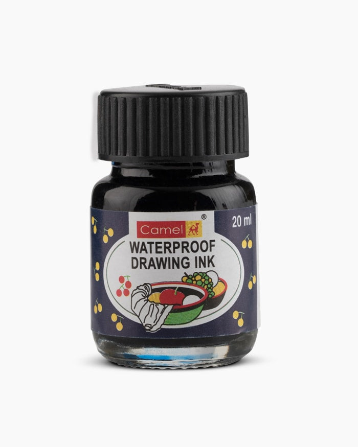Camel Coloured Drawing Inks- Individual Bottle of Prussian Blue in 20ml