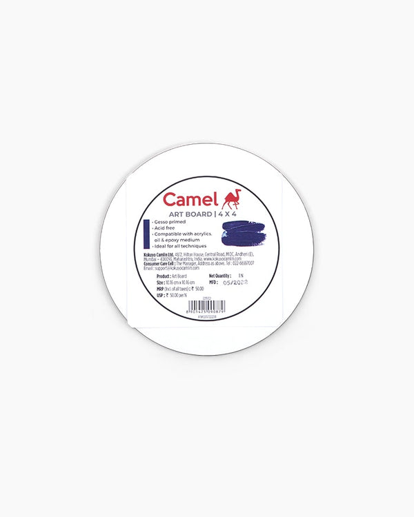 Camel Art board Individual board Circle with Size 10 cm x 10 cm, Pack of 2