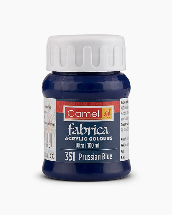Camel Fabrica Acrylic Colours Individual bottle of Prussian Blue in 100 ml, Ultra range