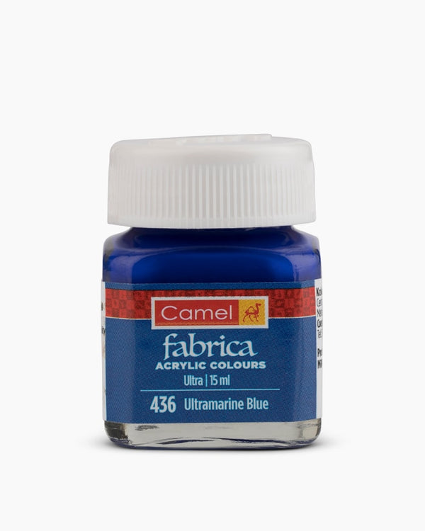 Camel Fabrica Acrylic Colours Individual bottle of Ultramarine Blue in 15 ml, Ultra range (Pack of 2)