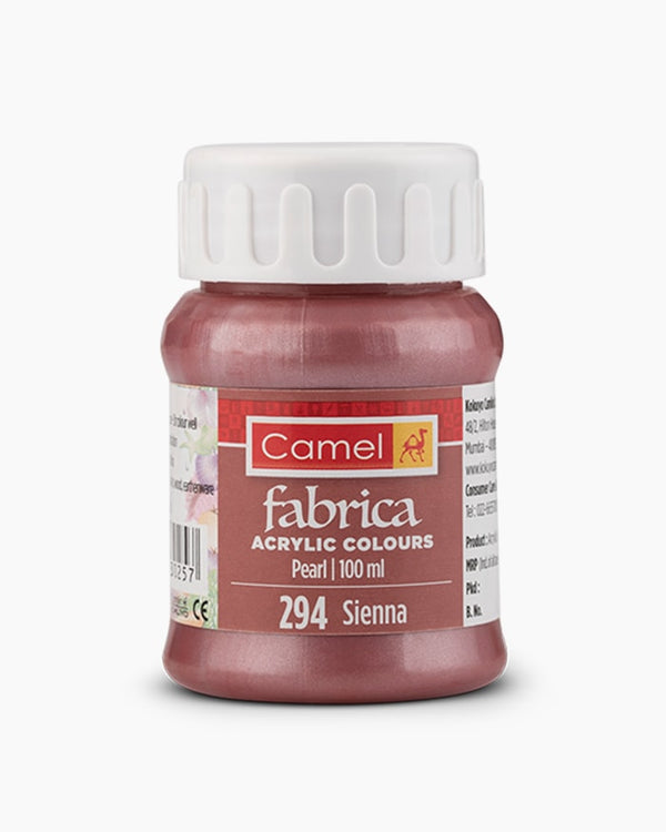 Camel Fabrica Acrylic Colours Individual bottle of Sienna in 100 ml, Pearl range