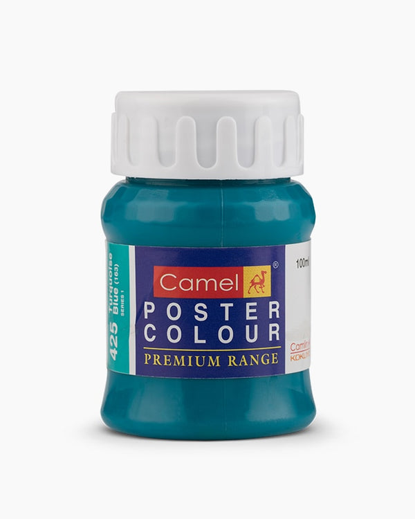 Camel Premium Poster Colour Individual bottle of Turquoise Blue in 100 ml