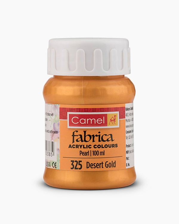 Camel Fabrica Acrylic Colours Individual bottle of Desert Gold in 100 ml, Pearl range
