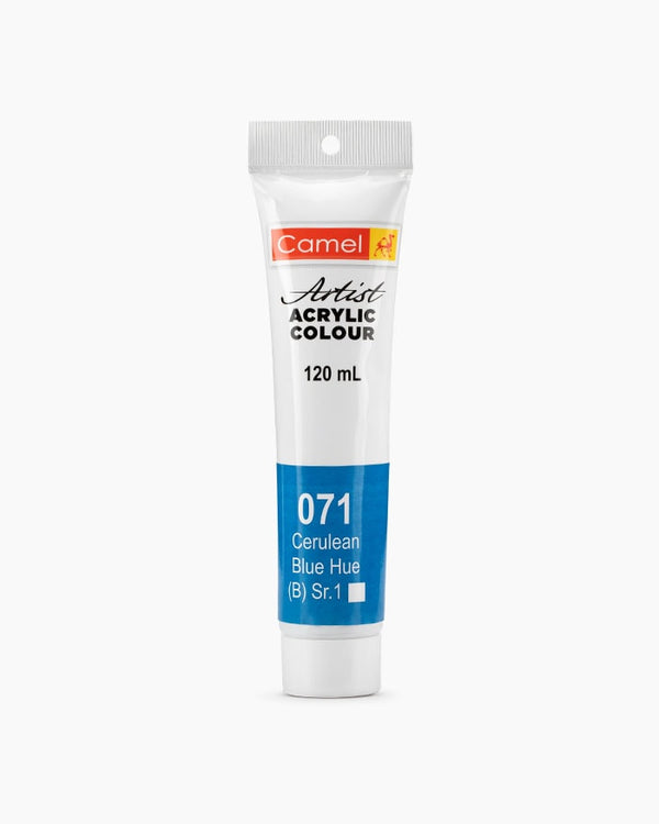 Camel Artist Acrylic Colour Individual tube of Cerulean Blue Hue in 120 ml