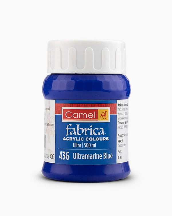 Camel Fabrica Acrylic Colours Individual bottle of Ultramarine Blue in 500 ml, Ultra range