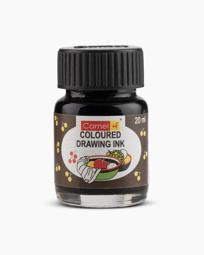 Camel Coloured Drawing Inks- Individual Bottle of Brown in 20ml