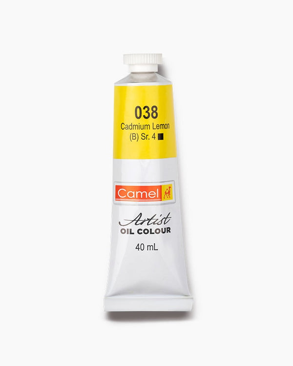 Camel Artist Oil Colour Individual tube of Cadmium Lemon in 40 ml