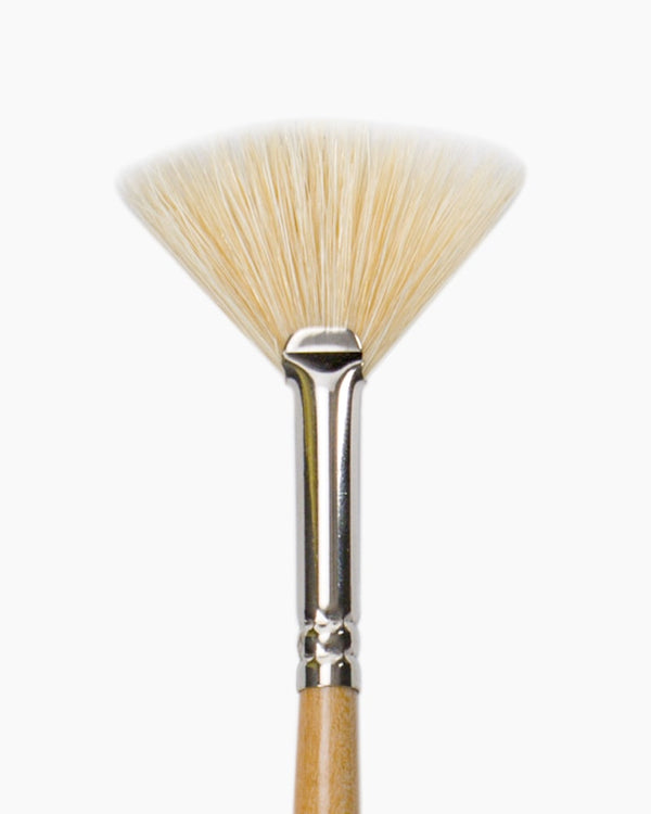 Camlin White Bristle Brushes Individual brush No 4, Fan - Series 56