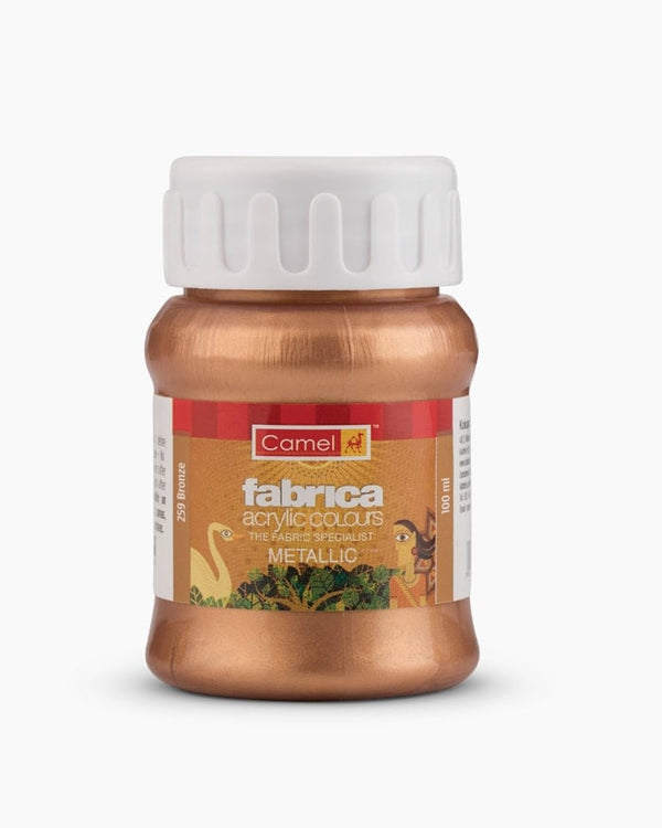 Camel Fabrica Acrylic Colours Individual bottle of Bronze in 100 ml, Metallic range