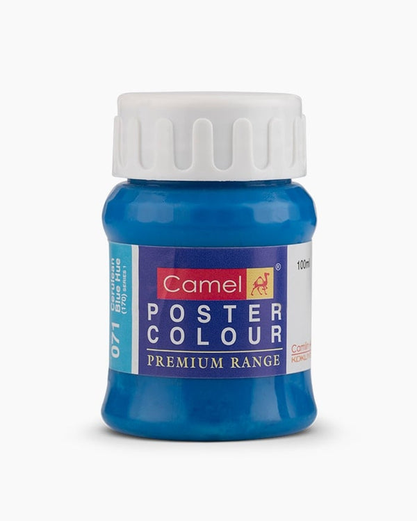Camel Premium Poster Colour Individual bottle of Cerulean Blue Hue in 100 ml