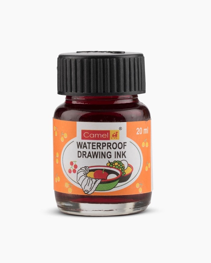Camel Coloured Drawing Inks- Individual Bottle of Orange in 20ml