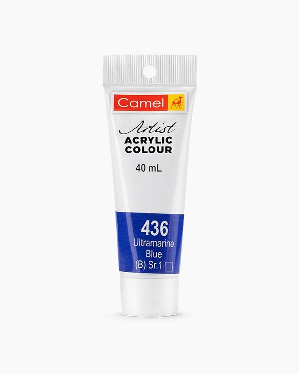Camel Artist Acrylic Colours Individual tube of Ultramarine Blue in 40 ml