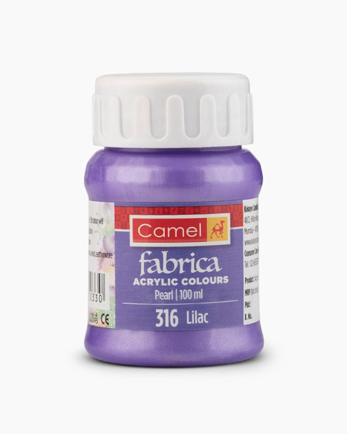 Camel Fabrica Acrylic Colours Individual bottle of Lilac in 100 ml, Pearl range