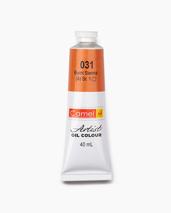 Camel Artist Oil Colour Individual tube of Burnt Sienna in 40 ml