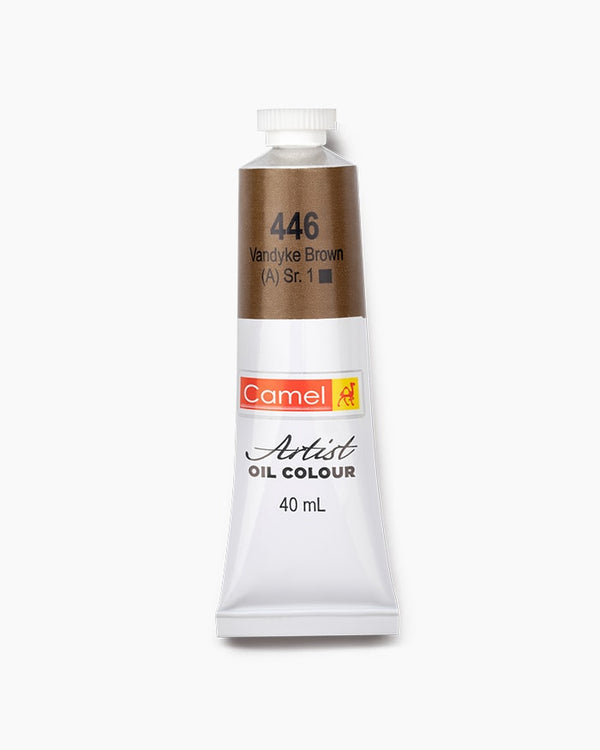 Camel Artist Oil Colour Individual tube of Vandyke Brown in 40 ml