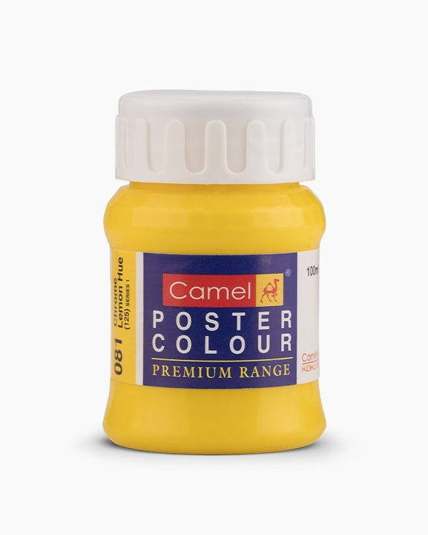 Camel Premium Poster Colour Individual bottle of Chrome Lemon Hue in 100 ml