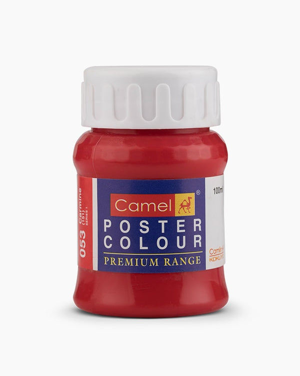 Camel Premium Poster Colour Individual bottle of Carmine in 100 ml
