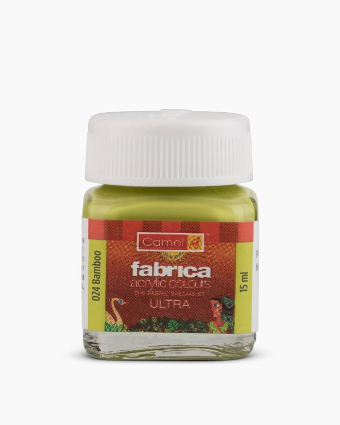 Camel Fabrica Acrylic Colours Individual bottle of Bamboo in 15 ml, Ultra range (Pack of 2)