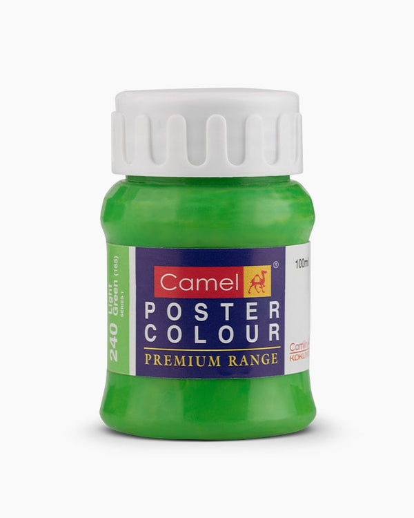 Camel Premium Poster Colour Individual bottle of Light Green in 100 ml