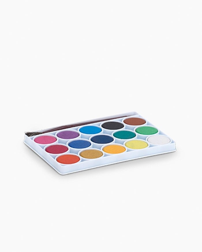 Camel Student Water Colours- Assorted Box of Cakes, 15 Shades Junior