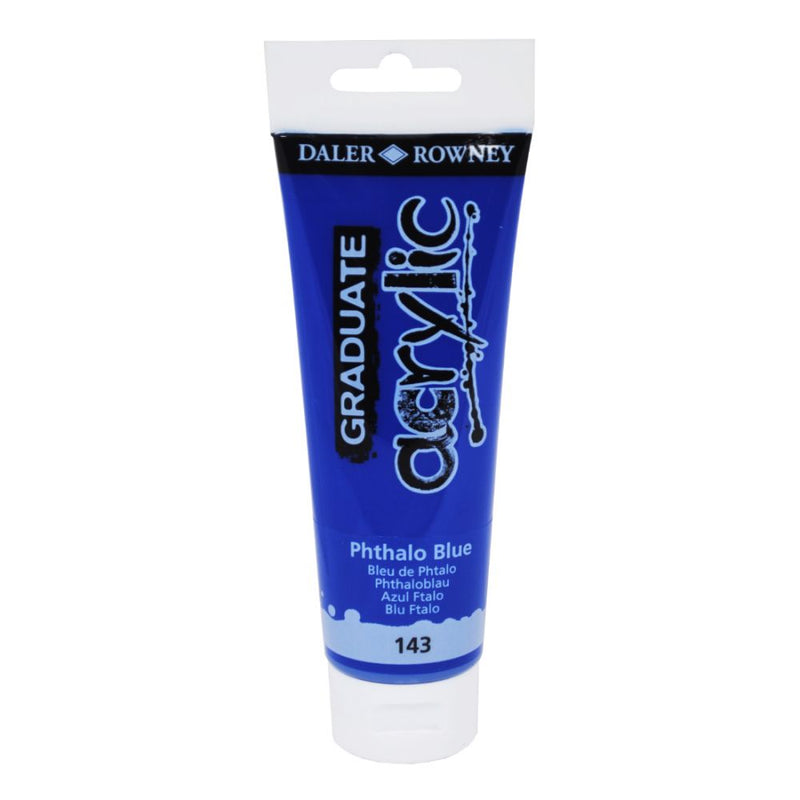 Daler-Rowney Graduate Acrylic Colour Paint Tube (75ml, Phthalo Blue-143), Pack of 1