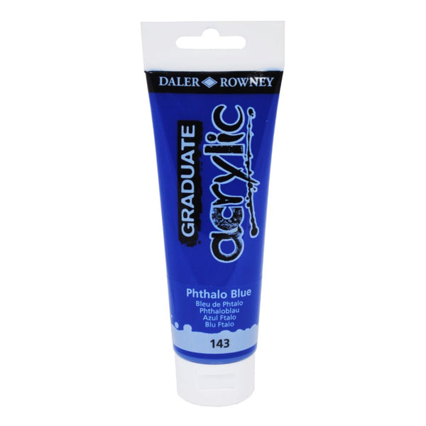Daler-Rowney Graduate Acrylic Colour Paint Tube (120ml, Phthalo Blue-143), Pack of 1