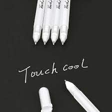 Touch Cool 0.8mm White Gel Pens, Pack of 3, Fine Point, White Art Pen for Artists