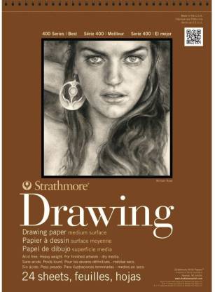 STRATHMORE 400 SERIES DRAWING PADS 130GSM 24 sheets (8" x 6")
