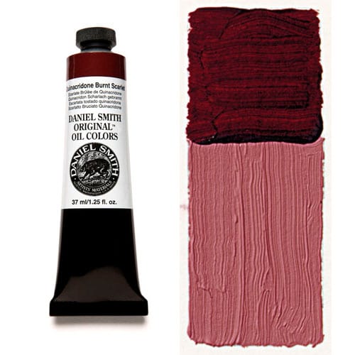 Daniel Smith Water Soluble Oils Color 37ml Paint Tube, Quinacridone Burnt Scarlet