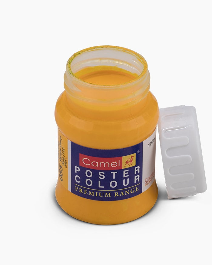 Camel Premium Poster Colour Individual bottle of Chrome Yellow Deep Hue in 100 ml