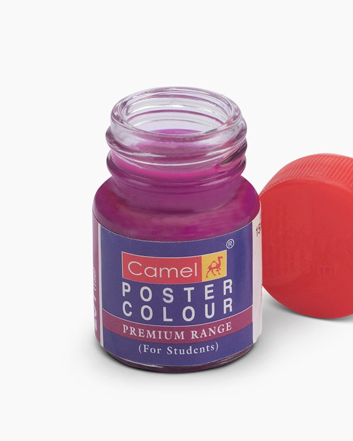 Camel Premium Poster Colour Individual bottle of Magenta in 15 ml (Pack of 2)