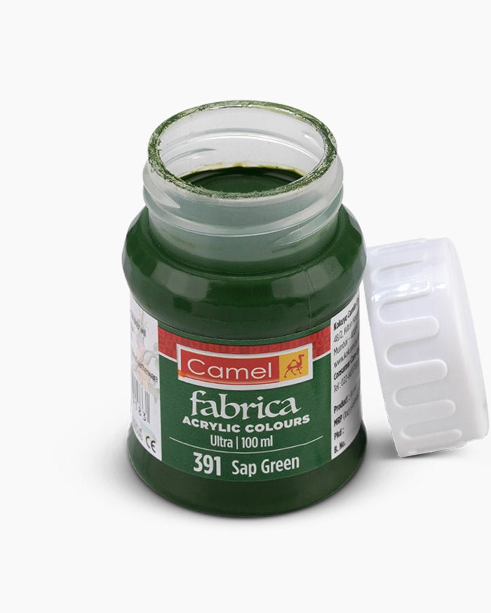 Camel Fabrica Acrylic Colours Individual bottle of Sap Green in 100 ml, Ultra range