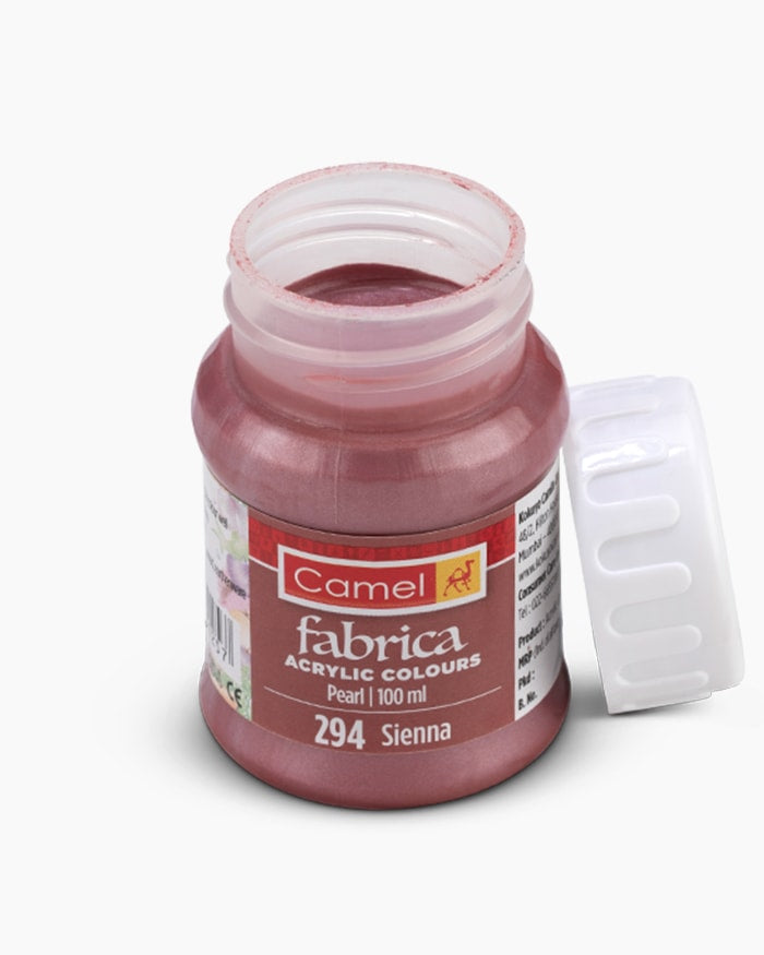 Camel Fabrica Acrylic Colours Individual bottle of Sienna in 100 ml, Pearl range