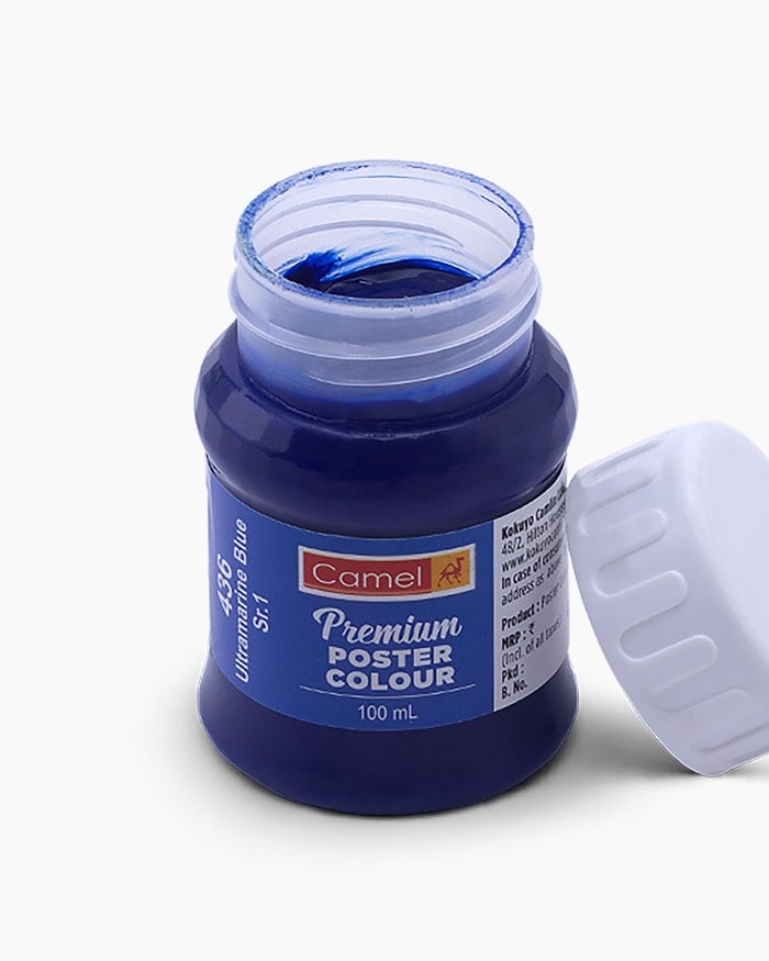 Camel Premium Poster Colour Individual bottle of Ultramarine Blue in 100 ml