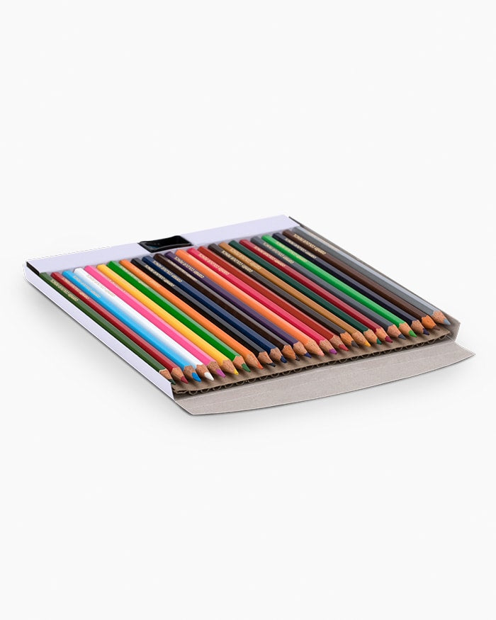 Camlin Colour Pencils- Assorted 24 Shades with Sharpener, Full Size