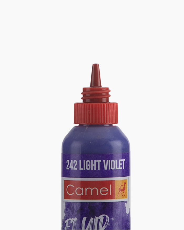 Camel Fluid Acrylic Colours Individual bottle of Light Violet in 50 ml